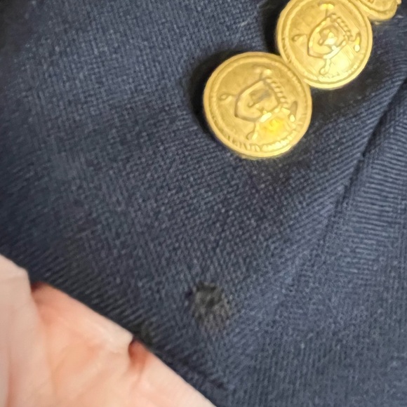POLO RALPH LAUREN Classic 2 Button Navy Blazer with Gold Buttons Wool Size 44L - Picture 6 of 7
